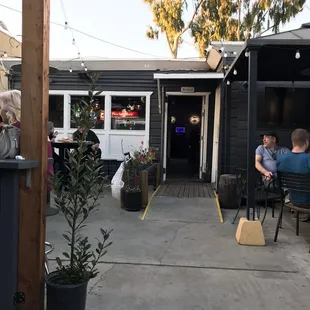 Exit from the bar to the patio.