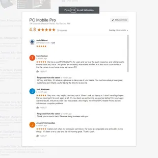 Yelp Extorts money from businesses so positive reviews don't show up. Here are my google reviews.Look under this review to see I have 11