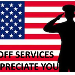 10% off Services for VETERANS