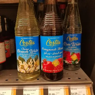 a variety of bottled beverages