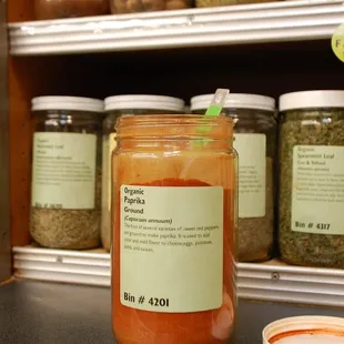 Bulk spices and herbs line our shelves, ready to season your cooking with a host of new flavors and scents.