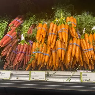 Rainbow colored carrots