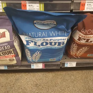 Bob&apos;s RM Bread cheaper than Safeway, used brand to right from Central Market. More bread flour selection at PCC! (6/1/22)