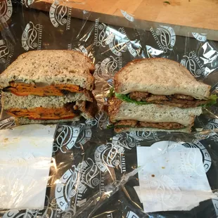 Yam Sandwich &amp; Vegan Club Sandwich from Deli