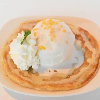 Roti w/coconut ice cream