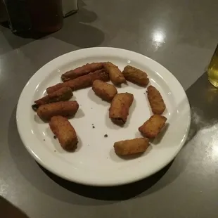Zucchini sticks taste good but presentation could use some work