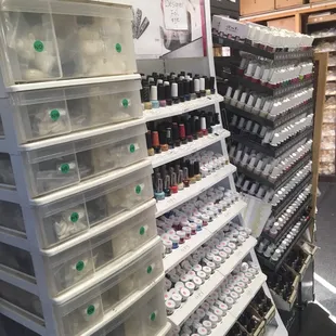 Inside PD Nails Supply, Normandy Village Shopping Center, Stockton, CA.