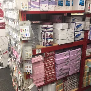 Inside PD Nails Supply, Normandy Village Shopping Center, Stockton, CA.