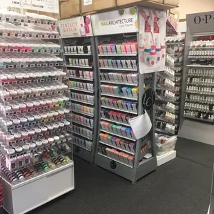 Inside PD Nails Supply, Normandy Village Shopping Center, Stockton, CA.