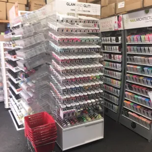 Inside PD Nails Supply, Normandy Village Shopping Center, Stockton, CA.