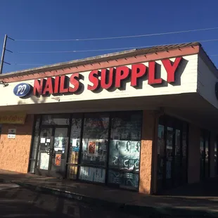 PD Nails Supply Store Front, Normandy Village Shopping Center, Stockton, CA.