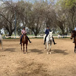 Girls just having fun after their lesson