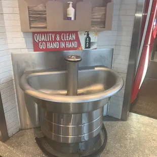 Touch less Sink in the dining area