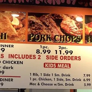 Left half of menu