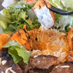 a closeup of a plate of food