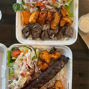 The #4 Chicken and G Beef. The #5 Chicken and Beef