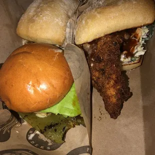 Jamaican Jerk Fried Chicken , Division Philly Burger, Tilikum Burger