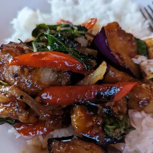 Garlic Eggplant Stir Fry