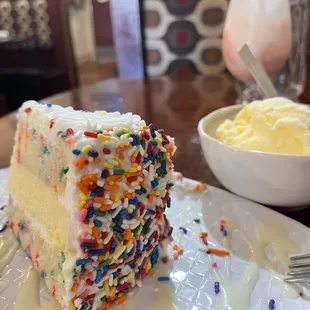 Milly's Birthday Cheesecake and Ice Cream.