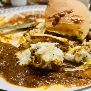 The floating cheeseburger "deconstructed" with slaw is amazballs get it! :)...