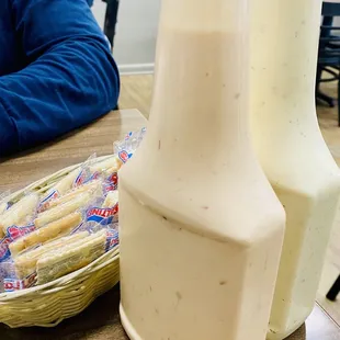 house made ranch &amp; 1000 island YUM! :)...