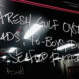 "Fresh Gulf Oysters" OuiOui.