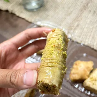 Rolled Pistachio Baklava