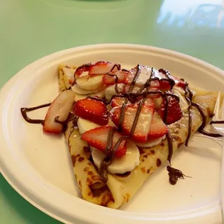 Strawberry Banana Nutella Crepe