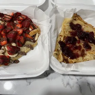 Nutella Strawberry Banana Waffle