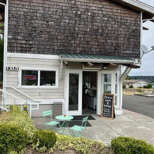 Patio of shop