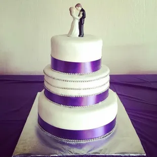 Simple Purple Wedding Cake!