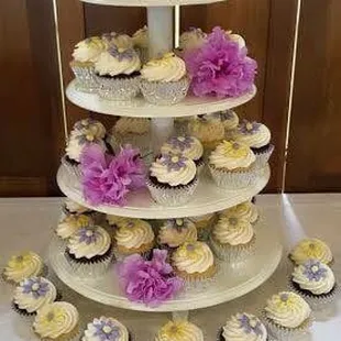 Purple and Yellow Cupcakes!