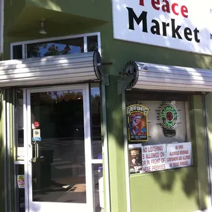 the front of the store