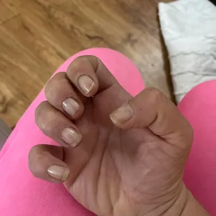 As you can see nothing was done to my nails.. my cuticles are awful  $127.00 plus tip