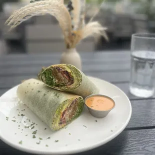 Buffalo falafel wrap! Must try.