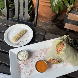 Buffalo Falafel Wrap &amp; Pumpkin Twix