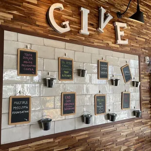 Giving wall