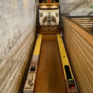 Vintage skee ball machine