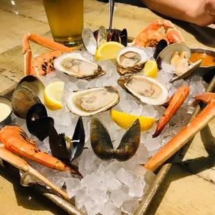 Seafood platter appetizer