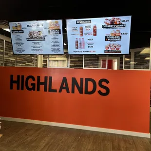 a christmas tree and menus