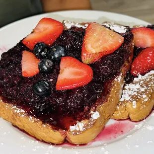 Very berry stuffed French toast ... delicious !!!! My Fave!!