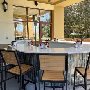 The bar on the patio