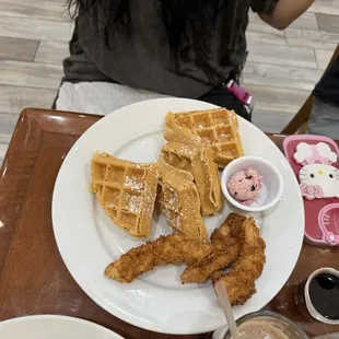 food, waffles