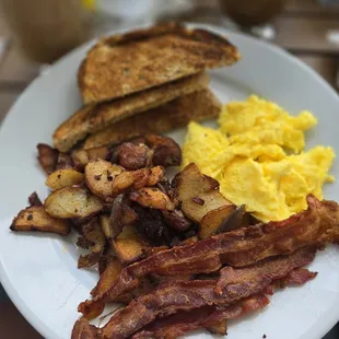 Traditional Breakfast with Scrambled Eggs
