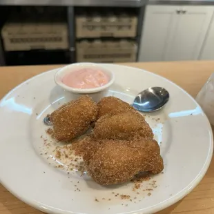 There are some apple fritters