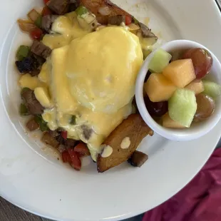 Roast Beef Hash Eggs Benedict