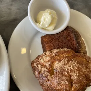 Peach &amp; cream muffin