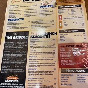 menu and prices
