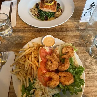 Jumbo Shrimp Po Boy Sandwich