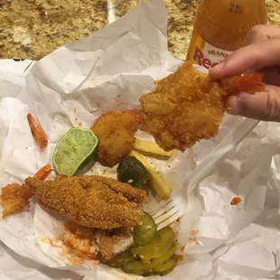 seafood, fish, fish and chips, food